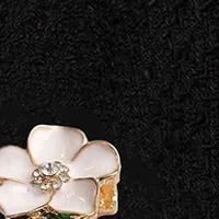 

Элегантные белые капельные масляные броши с цветком камелии для женщин, женская темпераментная брошь с кисточкой и стразами, вечерние повседневные украшения