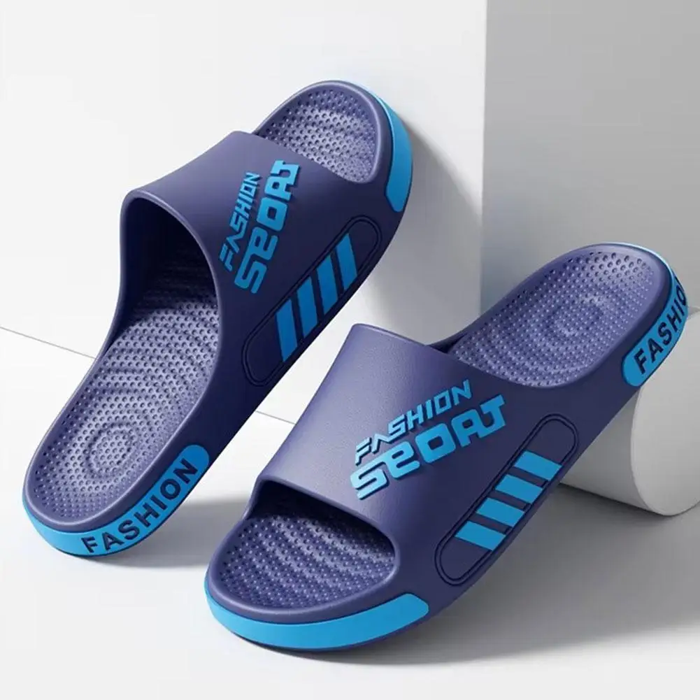 Fashion Slides Sandals for Women & Mens Summer Slip On Sandals for Shower Bathroom Comfortable Anti-Slip Slides Indoor Outdoor