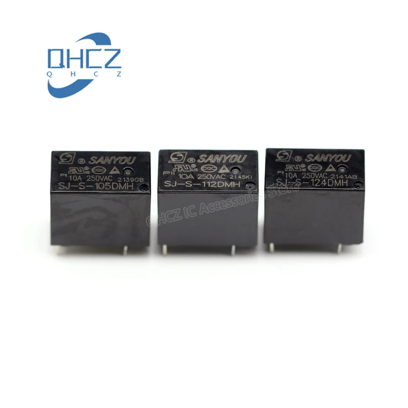 5pcs/lot Relays SJ-S- 105 112 124DMH 5V12V24V 10A250V 4Pin Relay New and Original In Stock