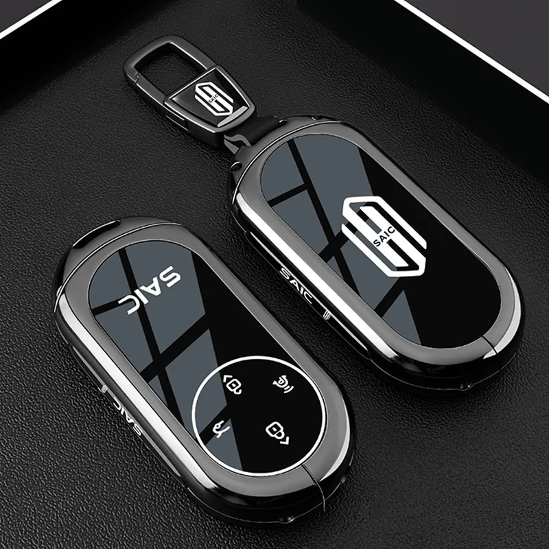 Premium Zinc Alloy Key Cover Case for SAIC H5 EV Pro/EREV Max (2025) - Protective Bluetooth Key Shell Key Bag Chain