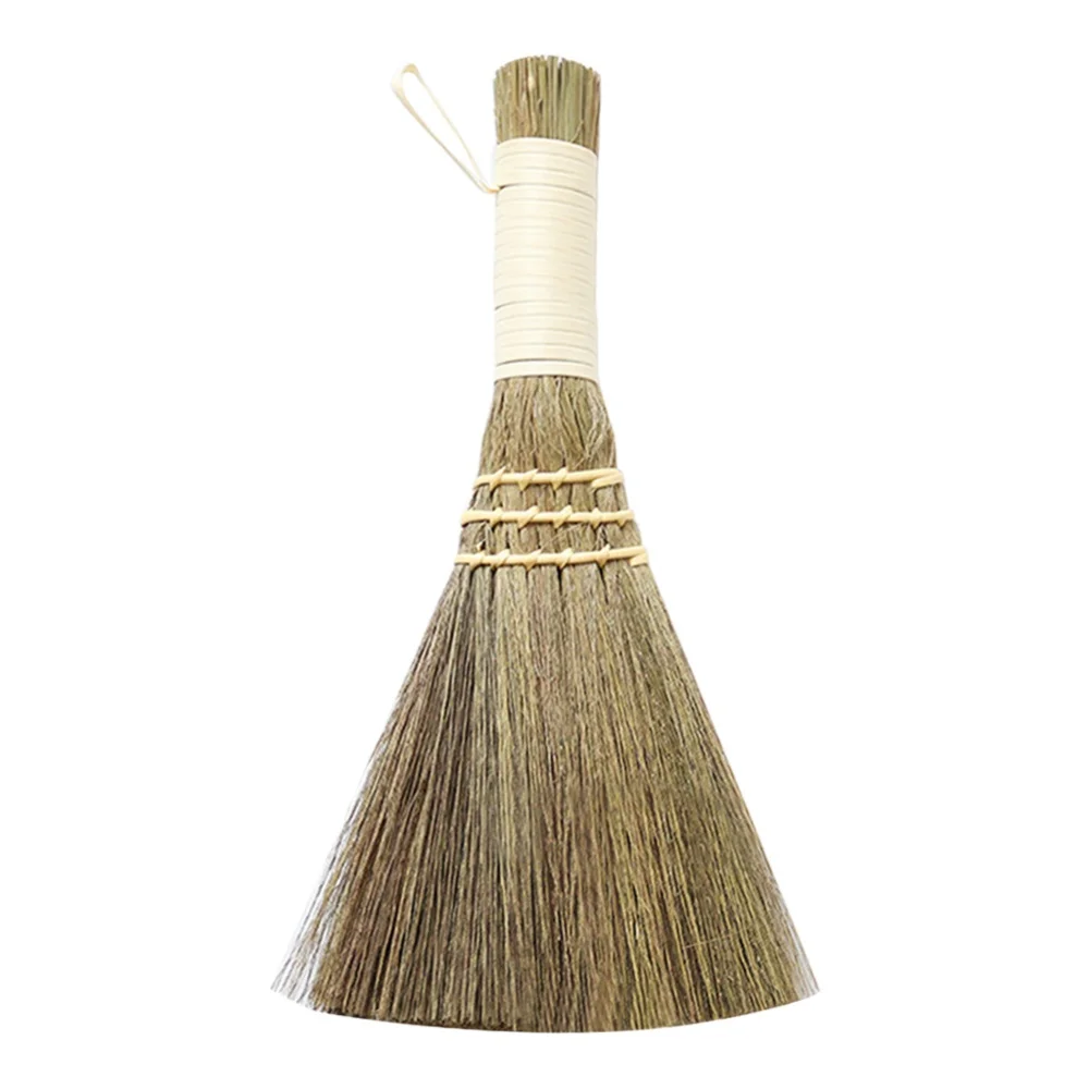 Household Manual Straw Braided Broom Small Handmade Dust Floor Cleaning Sweeping Broom Home Cleaning Tools Decoration Crafts