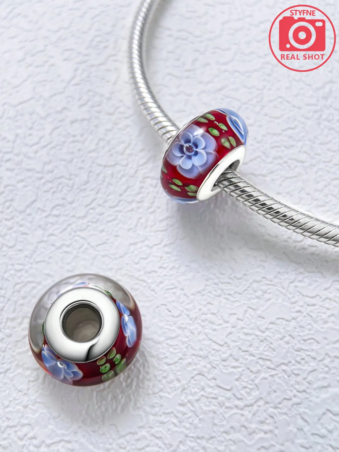 Charms Plata Four-Leaf Clover Flower Beads Charm Silver Plated Fit Charms Original Bracelet for Jewelry Making DIY Charm