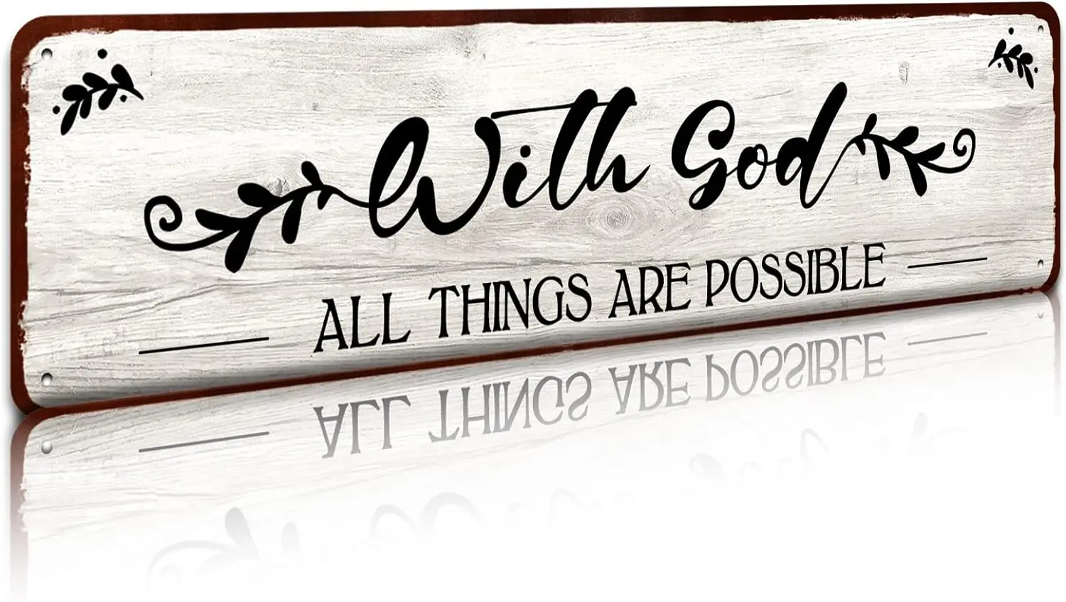 With God All Things Are Possible Sign and Decor, Spiritual Decor, Christian Decorations, Jesus and God, Bible Verses Wall Decor,