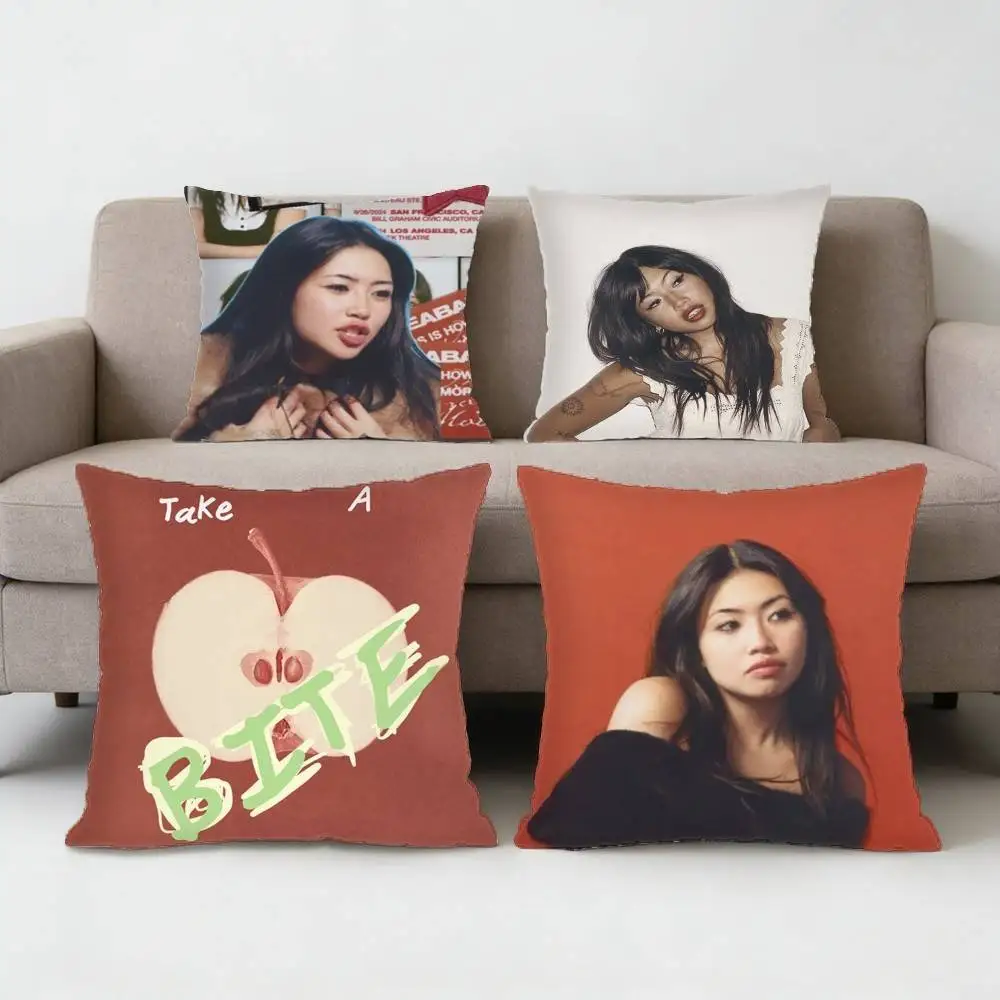 Singer B-Beabadoobee Pillow Case Sofa Living Room for Bedroom car Headboard Backrest Cushion Square Cushion Nap Time