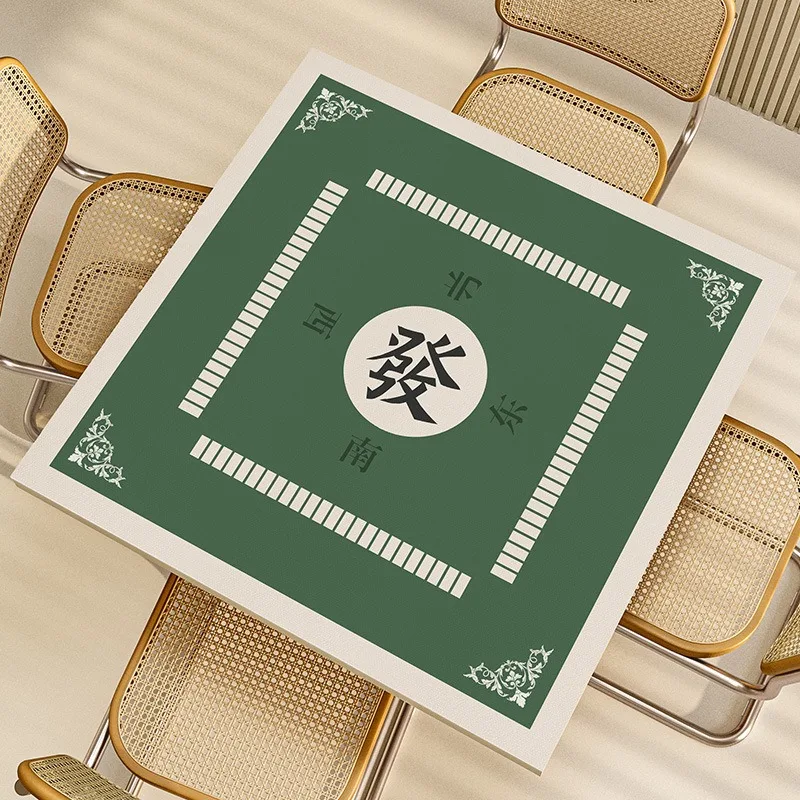 60-70-80-センチメートルグリーン麻雀ゲームゴムテーブルマット大型マルチプレイヤーゲーム滑り止め麻雀マットエンターテイメントアクセサリー