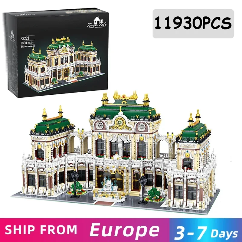 11930PCS Luxus Palace Bausteine Stadt Street View MOC Gebäude Modell Bricks Hohe Schwierigkeit Montage Spielzeug Für Erwachsene Geschenke