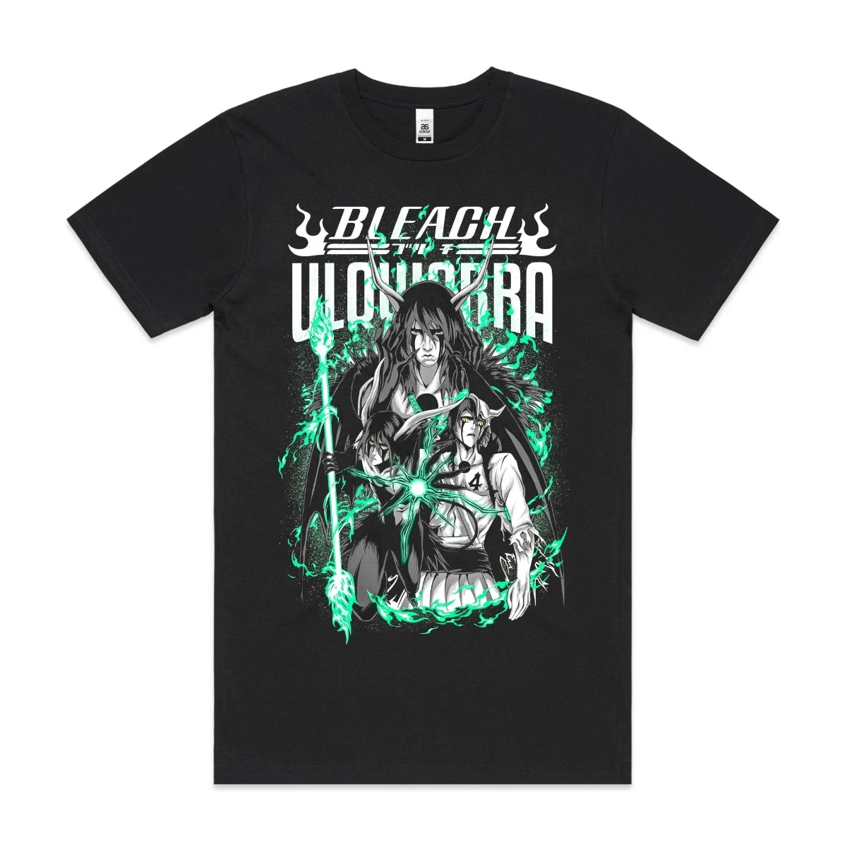 

Bleach V5 Ulquiorra T-Shirt Cotton Block Tee Japanese Anime Men Women Summer Men's T-Shirt Black Crew Neck Cotton Tee