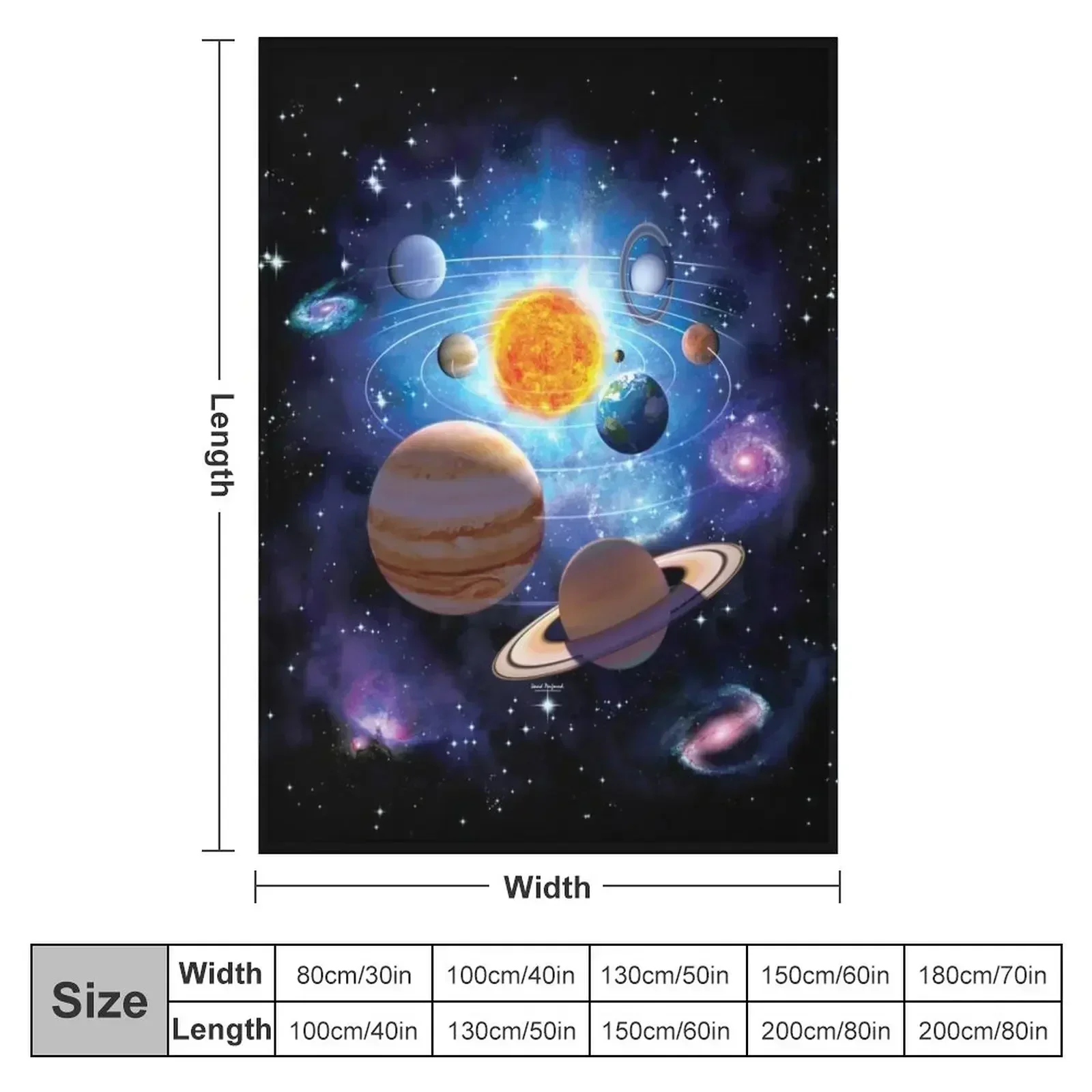 Solar System Throw Blanket Furrys Flannels Sofa Sofas Thermals For Travel Beach Blankets