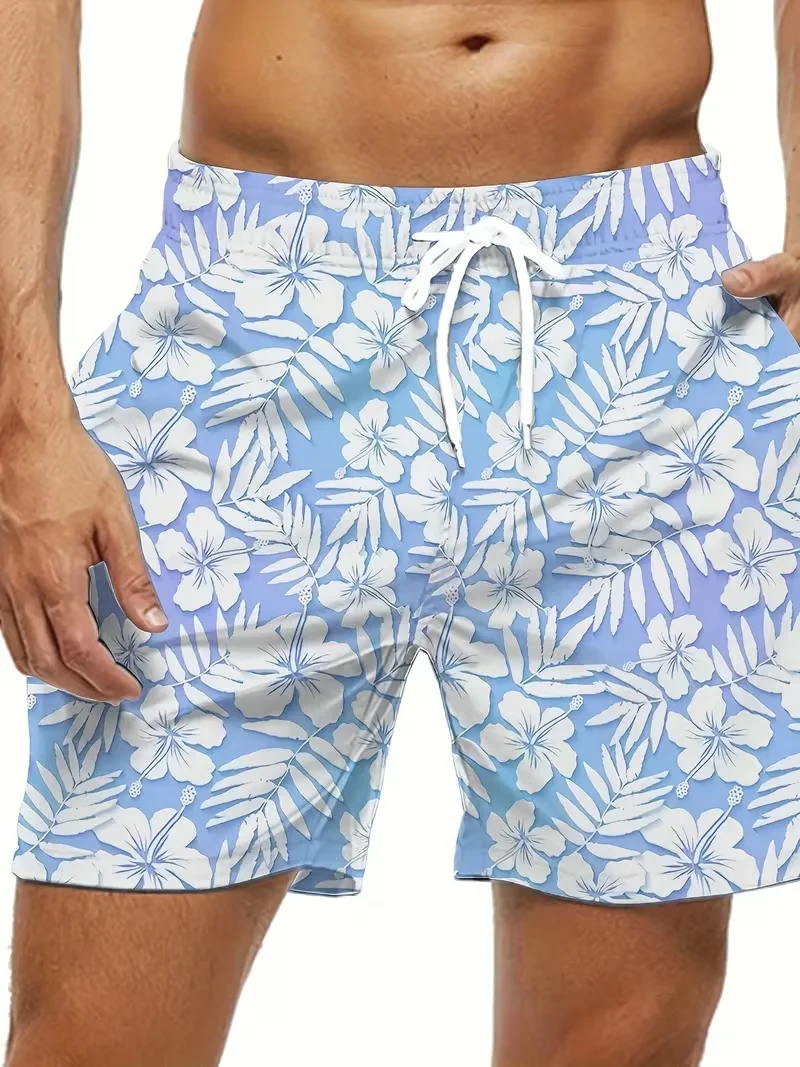 Blues Coconut Grove Beach Shorts! Adult and Children Tropical Plant 3D Printed Shorts, Refreshing Seaside Pants