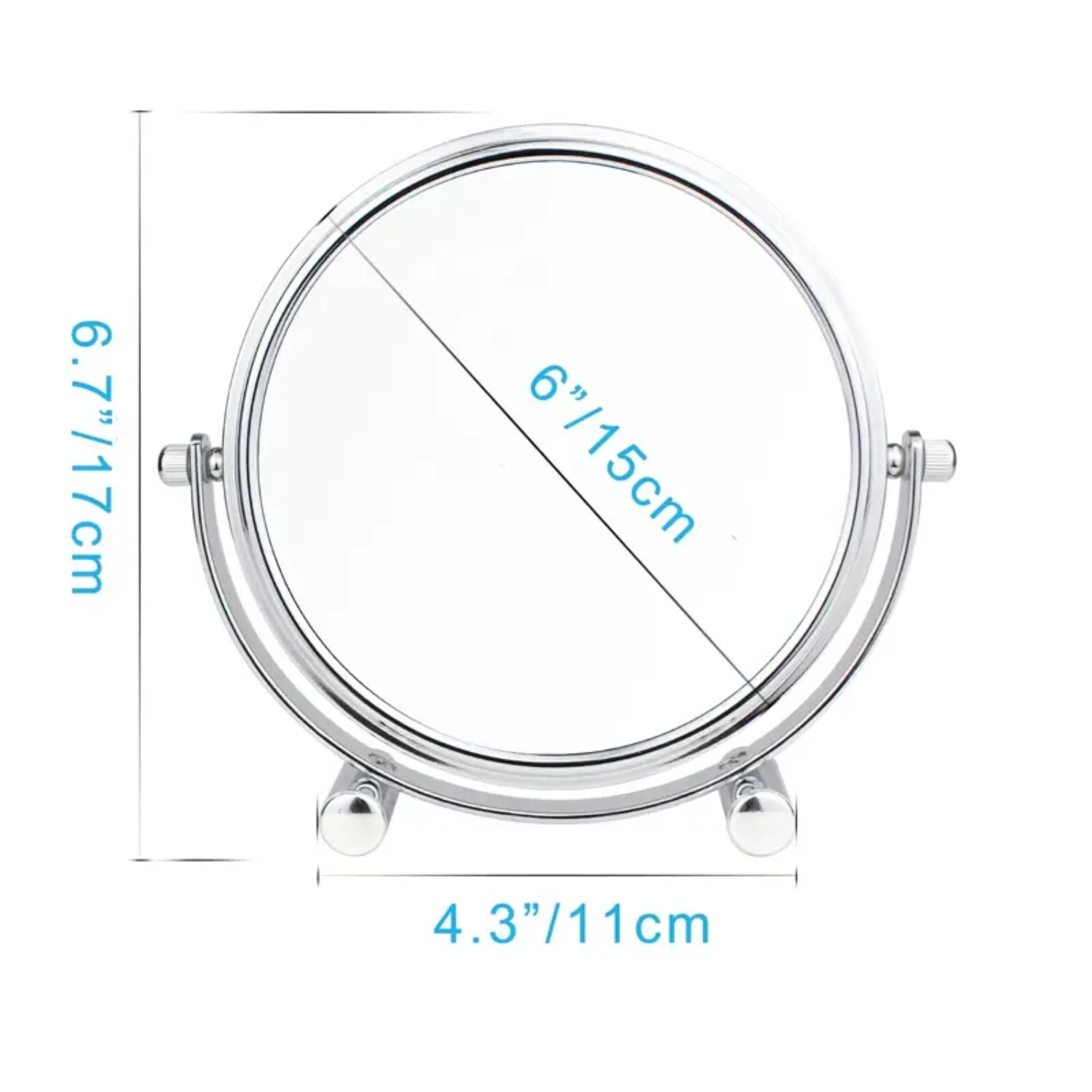 バニティ&トラベル用両面10X/1X化粧鏡