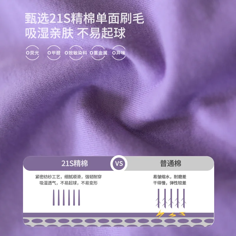 تي شيرت للأطفال بأكمام طويلة لخريف 2025 جديد باللون الأرجواني ملابس رياضية عصرية للفتيات من القطن الخالص قميص قاعدة للأطفال