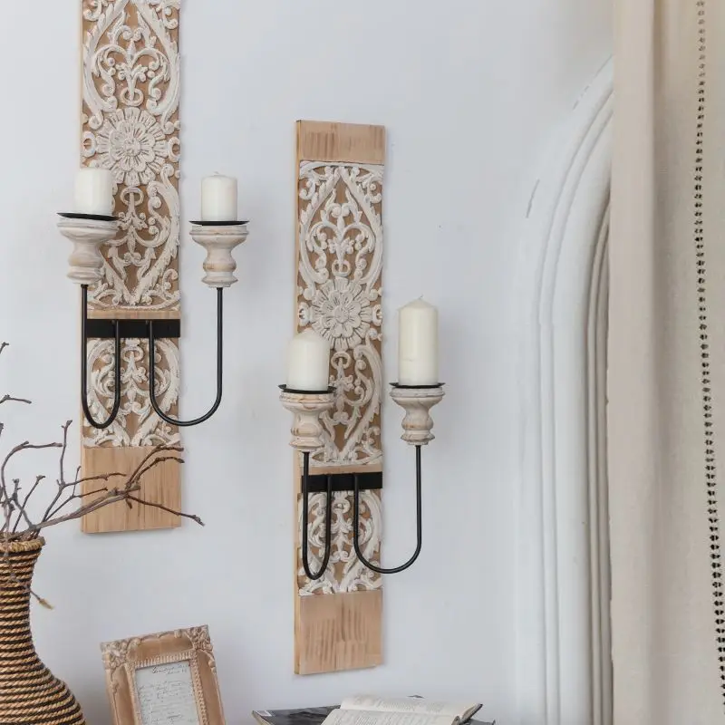 Aromatherapy candlestick ornament, retro Nordic romantic homestay wall decoration