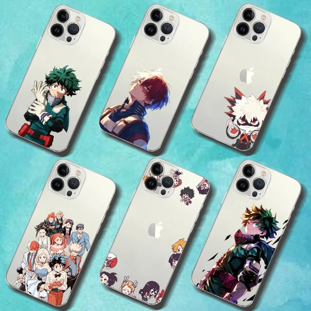 

Anime My Hero Academia Phone Case For Iphone 15 11 13 14 Pro Max 7 8 Plus X Xr Xs Max Se2020 12mini Transparent Cover