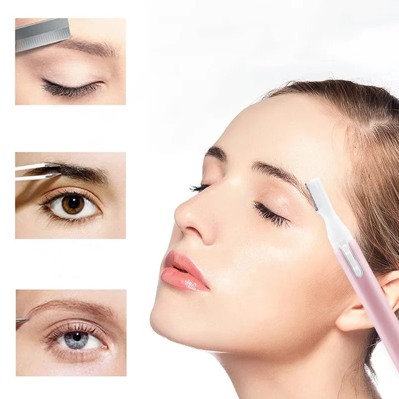 Portable Electric Eyebrow Trimmer Shaver Hair Remover Facial Shaver Hair Remover for Body Arms Legs Personal Grooming Kit C628