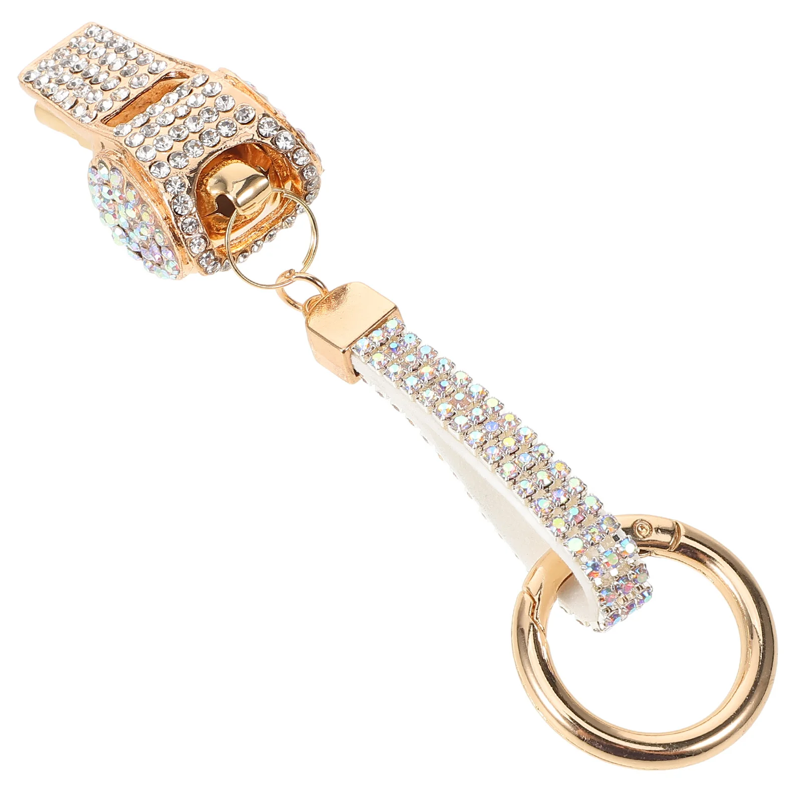 Diamond Whistle Keychain Hanging Backpack Mini Car Alloy Decorative Keyring Pendant
