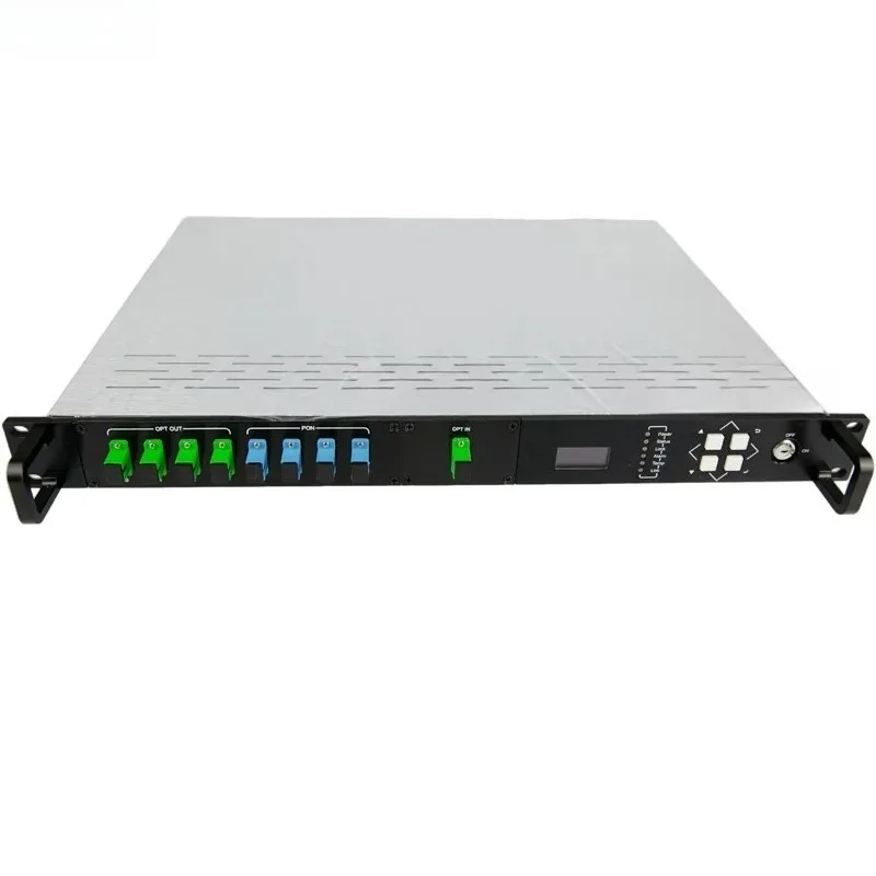 Оптический усилитель 4/8 портов 1550 нм, оптоволоконное оборудование 1U, 4/8-портовый WDM EDFA CATV оптический усилитель