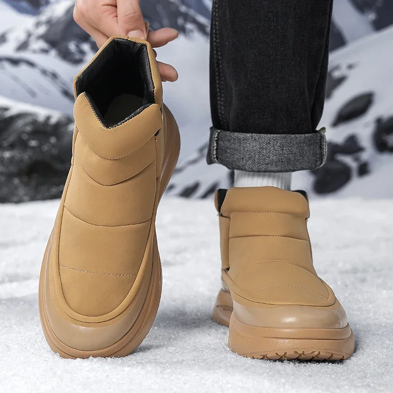 

Winter Boots for Men Add Velvet Men's Sneakers Soft and Comfortable Sports and Leisure Wear-resistant New Ankle Boots