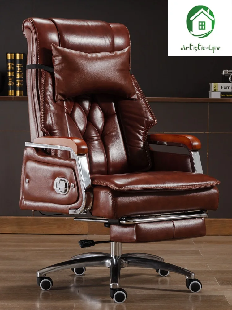 ArtisticLife Comfortable Sedentary Leather Executive Chair Massage Business Lift Swivel  Reclining Office Chair Free Shipping