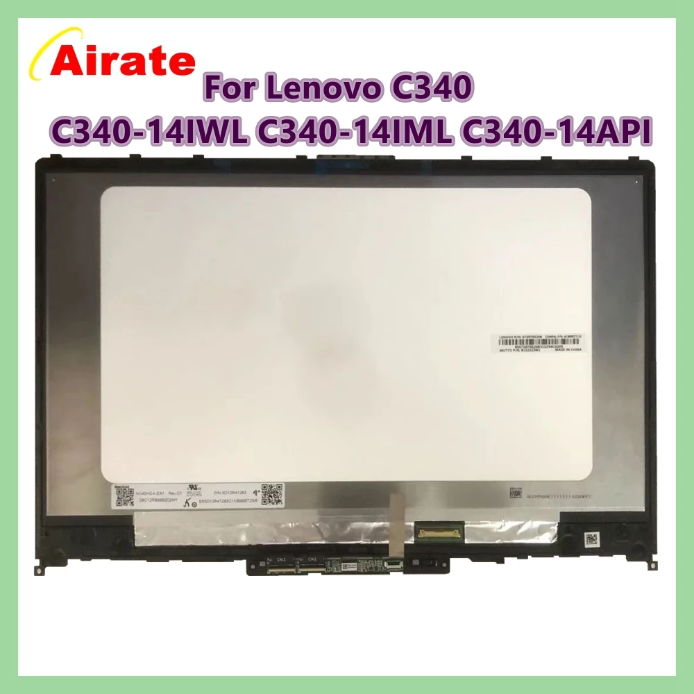 For Lenovo ideaPad C340-14IWL C340-14IML C340-14API C340-14 Screen LCD Touch Display FLEX-14IWL 5D10S39563 Rreplacement Assembly