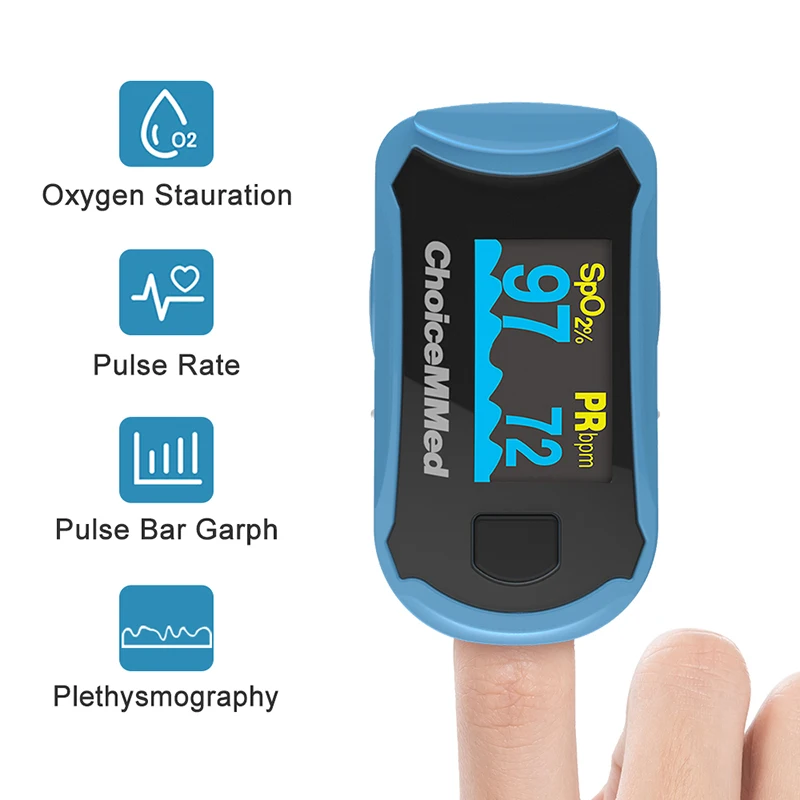 ChoiceMMed Dual Color OLED Finger Pulse Oximeter Fingertips SpO2 Mointor Pulse Oximetro Saturometro De Oxigeno MD300C29