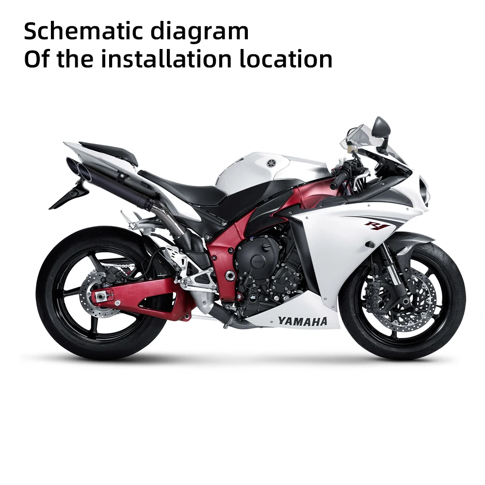 Slip On For R1 Full System Exhaust Muffler Middle Pipe For YZF-R1 YZF R1 Stainless steel double hole Exhaust Pipe 2004-2006