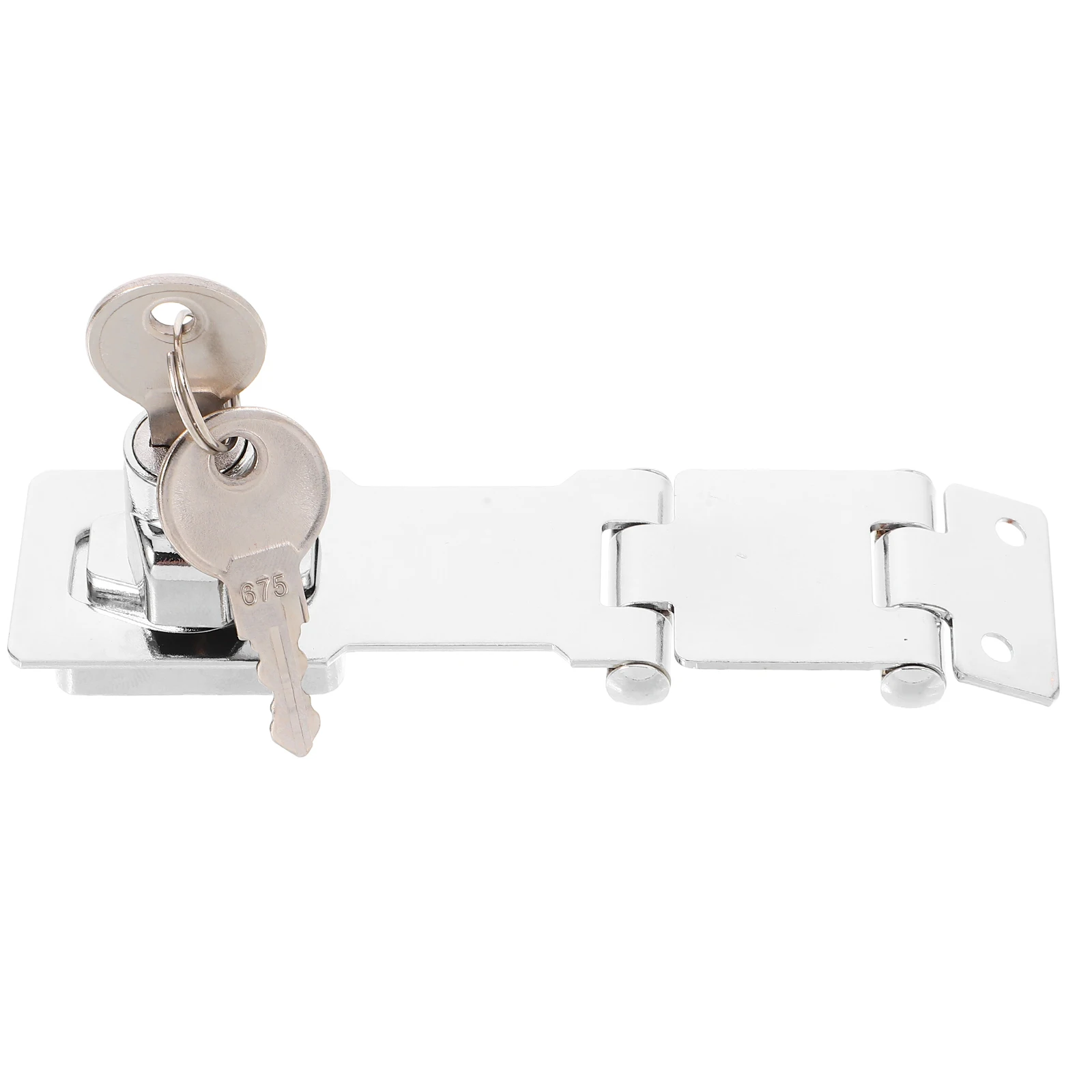 

2 Sets File Cabinet Locks Silver Stainless Steel Desk Drawer Latches Foldable 304 Cabinet Hasp Safety Door Locks