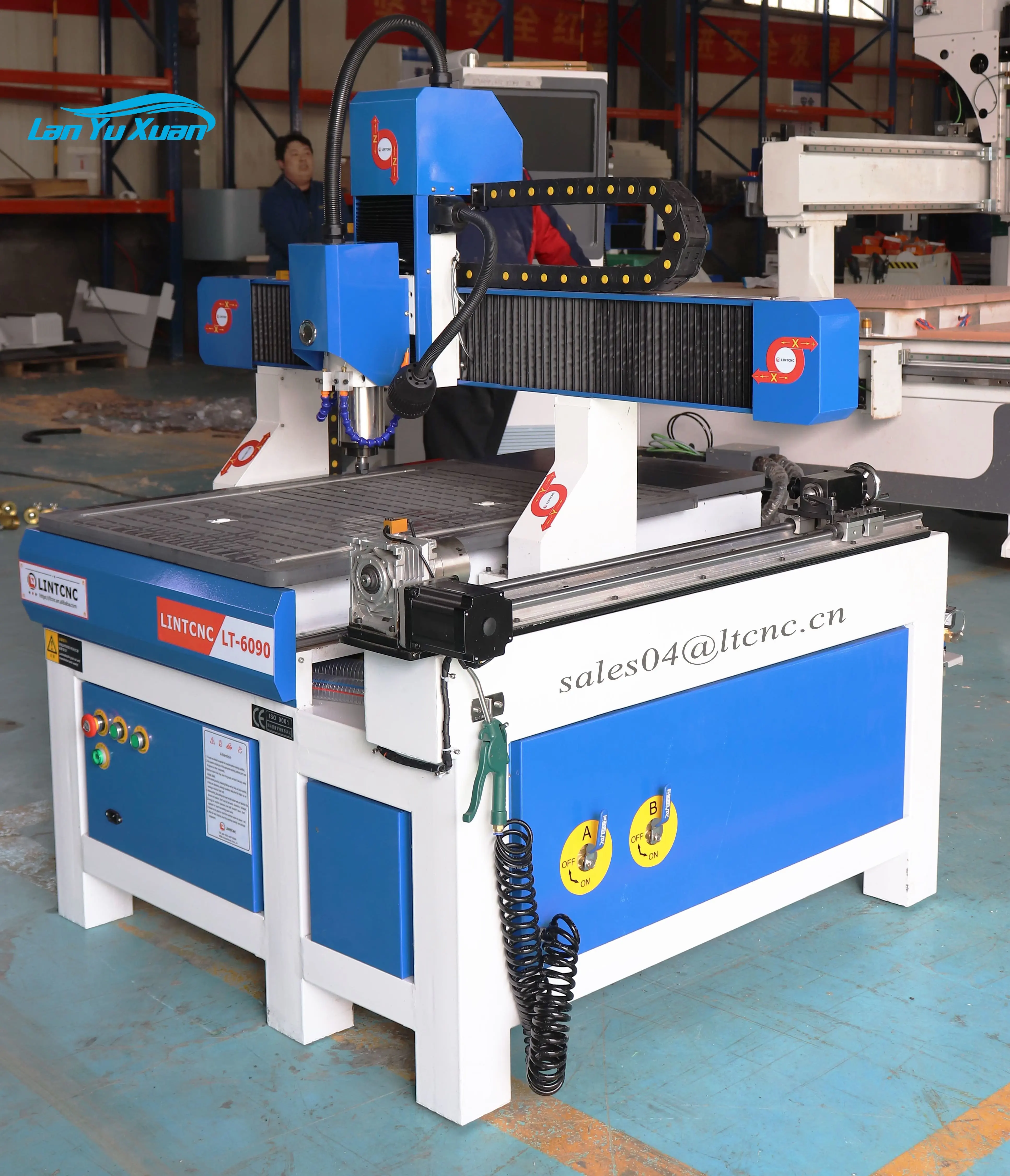 4Axis 3D 600*900mm Milling Cutting cnc metal wood carving machine CNC Router 6090 6040 1212 3030 for price