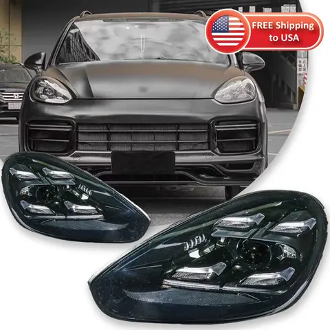Faro LED de coche para Porsche Cayenne 958,2 2015-2017 luz frontal Plug and Play accesorios de matriz de diseño de alta configuración