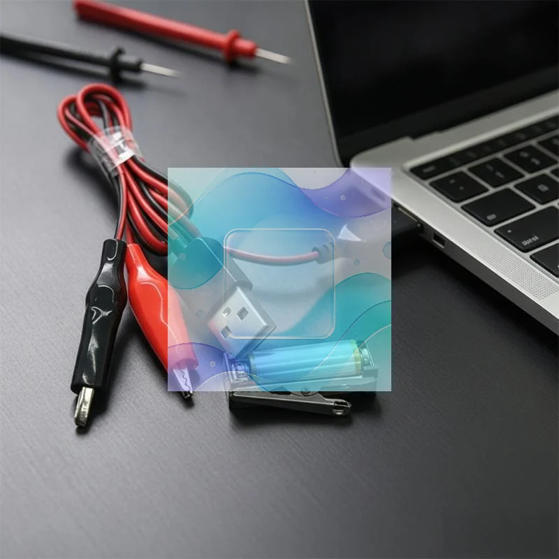 Easy to Use Alligator Test Clips to USB Socket Test Leads Male Female Connector for Hobbyist Electronics Project Debugging