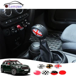 Car Gear Shift Knob Panel Decal Cover Sticker Decoration For Mini Cooper F54 F55 F56 F57 F60 Clubman Styling Shifter Accessories