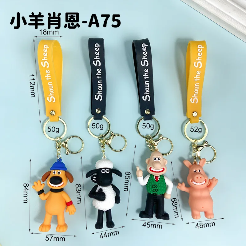 Classic Cartoon Shaun The Sheep Keychain Sheep And Its Animal Friends Doll Keychains Bag Charms Bag Pendant Car Key Ring Gift