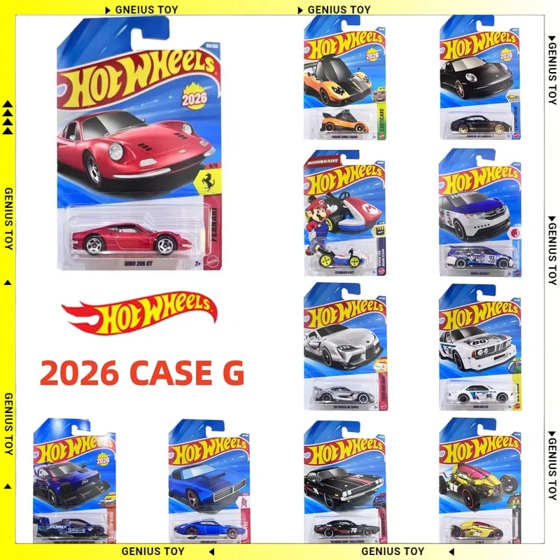 

2026 Hot Wheels Mainlines Case Mix G Ferrari PORSCHE 911 Mario Kart Honda Odyssey Toyota 1:64 Diecast Alloy Car Collection Toys