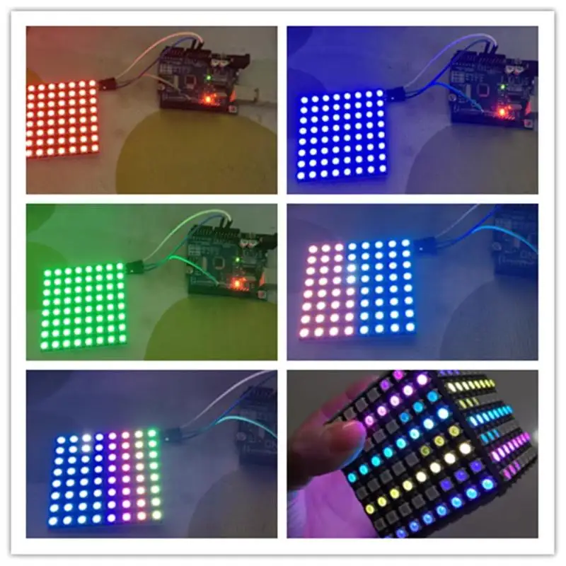 WS2812 LED 5050 RGB 8x8 4 16 25 64 Bit LED Matrix Module For DIY Colored Light Development Board