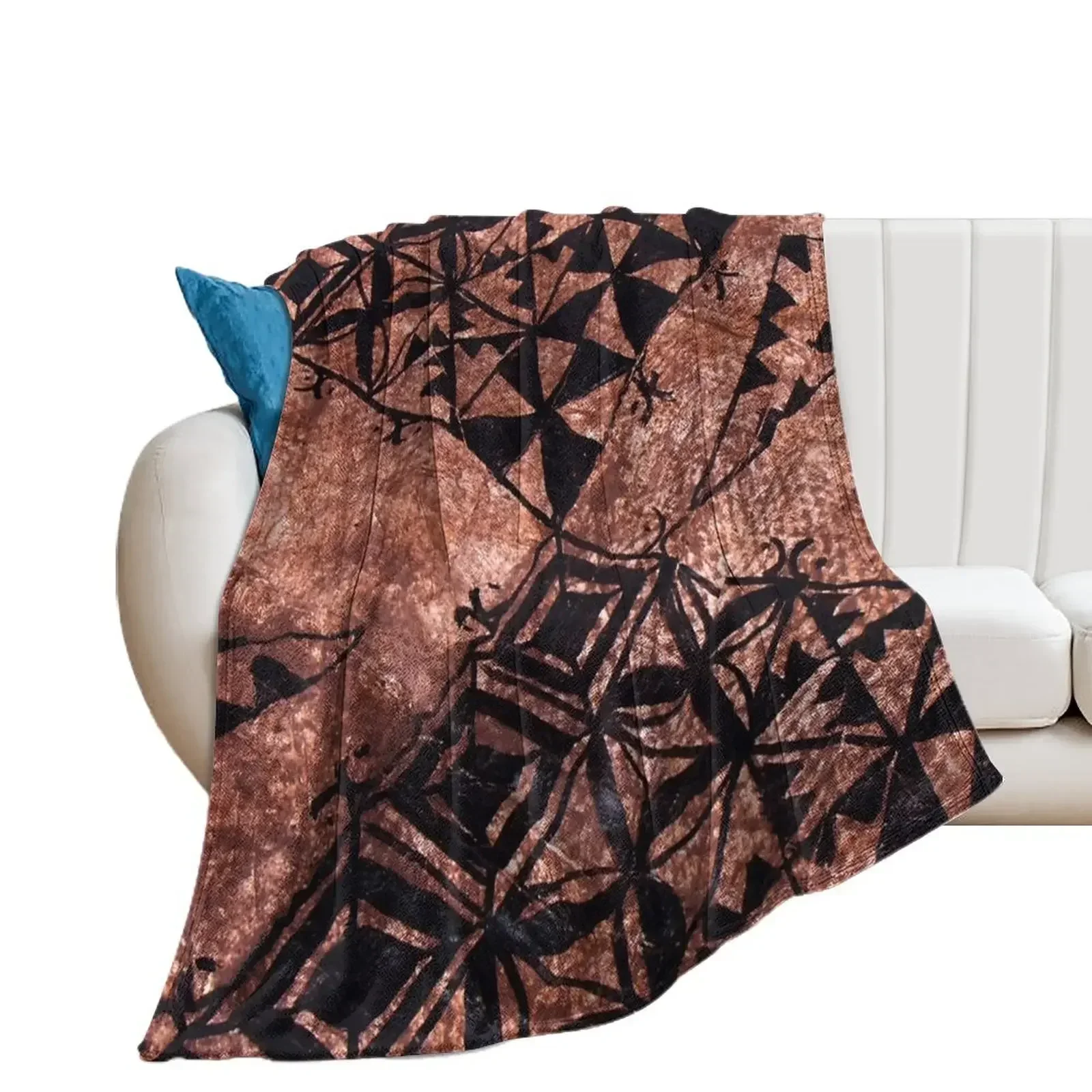 Tongan Tapa Design Throw Blanket Decorative Beds cosplay anime decorative Multi-Purpose Blankets