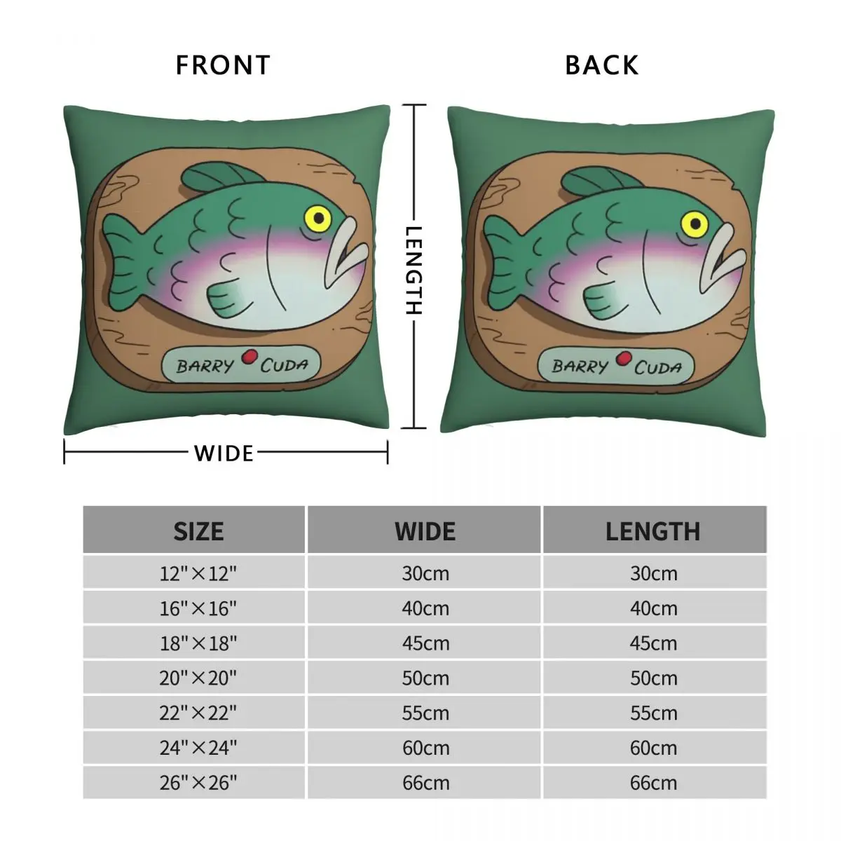 Big City Greens Barry Cuda Pillowcase Polyester Linen Velvet Printed Zip Decor Pillow Case Home Cushion Case Wholesale 45x45