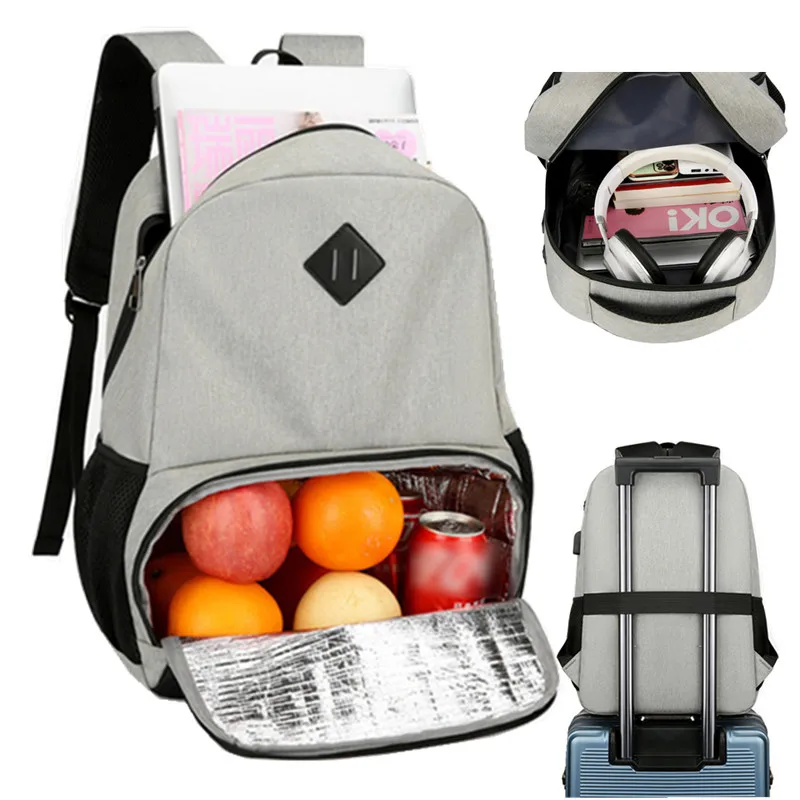

Camping Thermal Backpack Trips Supplies Cooler Bag Travel Utensils Portable Outdoor Fridge Beach Insulated Lunch Box For Picnic
