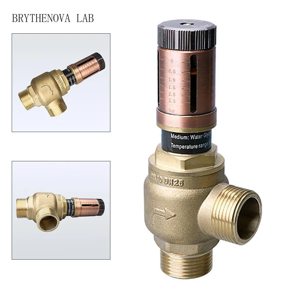 Adjustable Differential Pressure Bypass Valve for Underfloor Heating and Systems HVAC Hydraulic Balance Technology