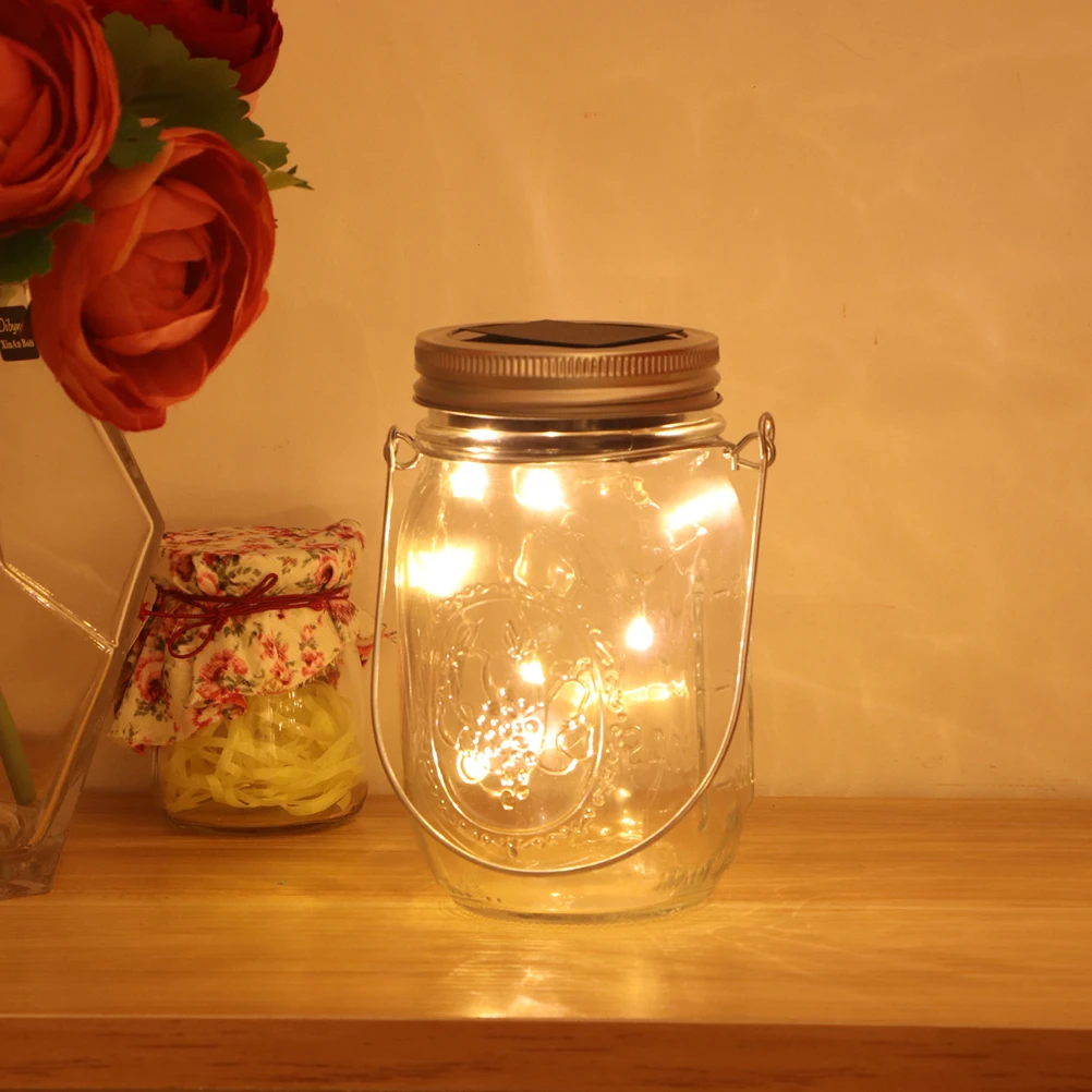 

6 Pcs Mason Jar Handles Hanger Wire Tinplate Assembly Fit 70mm 86mm Jars Home Party Yard Outdoor Lanterns LED Candles