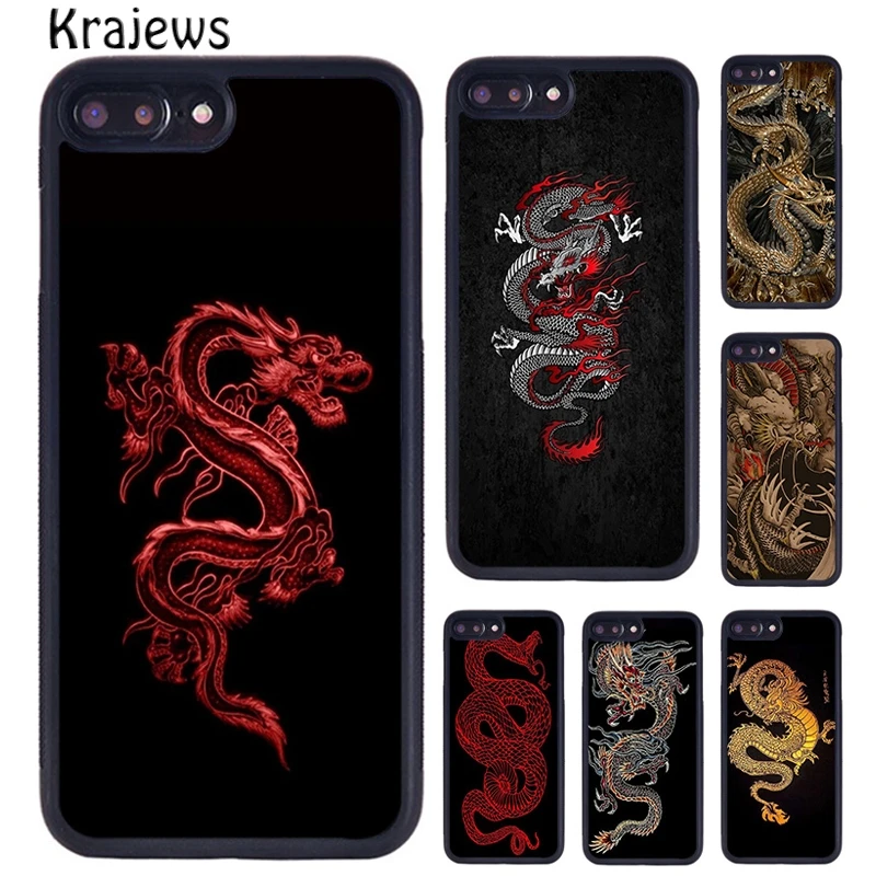 Krajews-funda de teléfono con dragón chino asiático, funda para iPhone 16 15 14 plus X XR XS 11 12 13 pro max