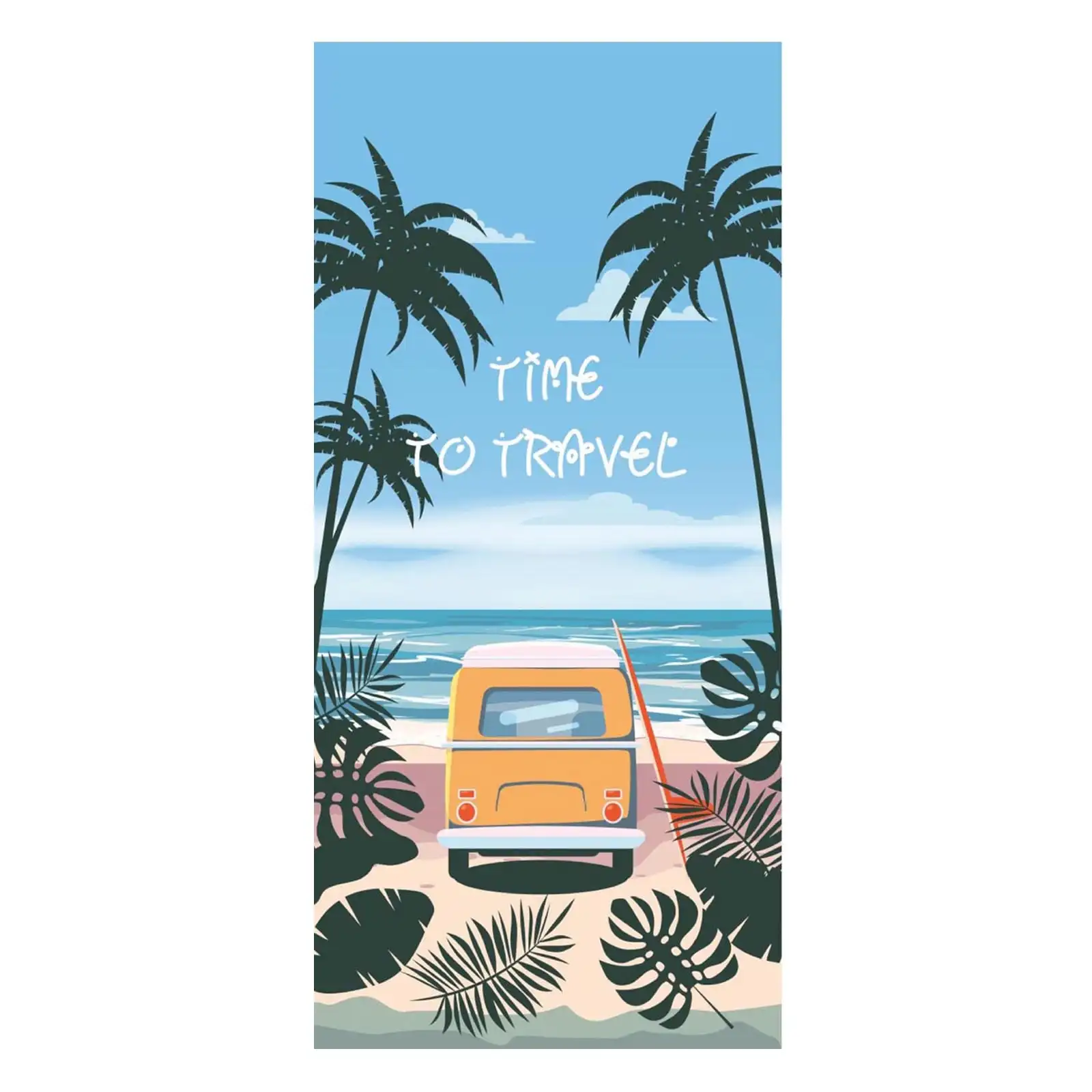 Beach Guitar Stripe Beach Towel, Super Lightweight Colorful Bath Towel, Sandproof Quick Dry Beach Blanket