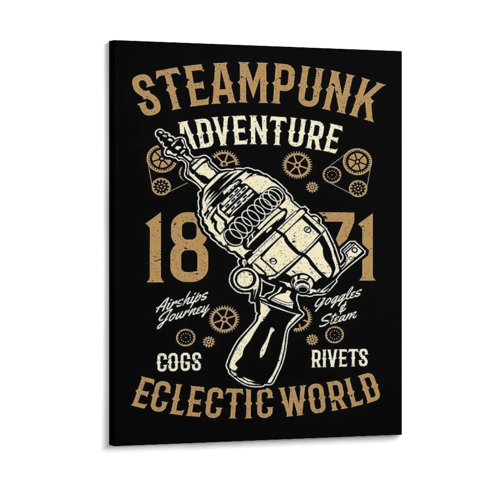 

Steampunk Adventure Eclectic World Canvas Painting Poster Painting Wall Pub Garage Decoration Framed Wall Paintings