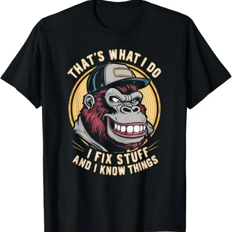 That's What I Do Fix Stuff And Know Monkey Product T Shirt