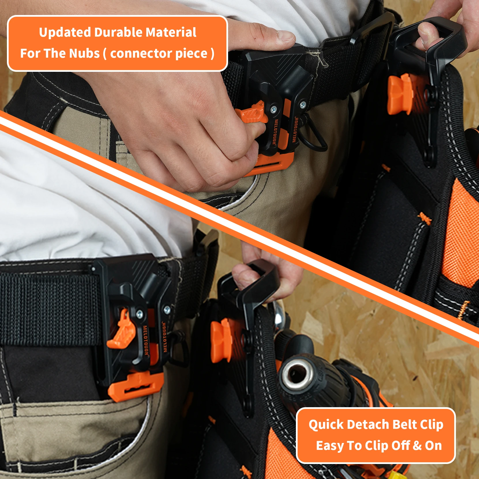 Electrician Tool Pouch Bag with Shoulder Strap,15 Pockets Tool Bag with Belt Clip,Professional Quick Release Tool Organizer