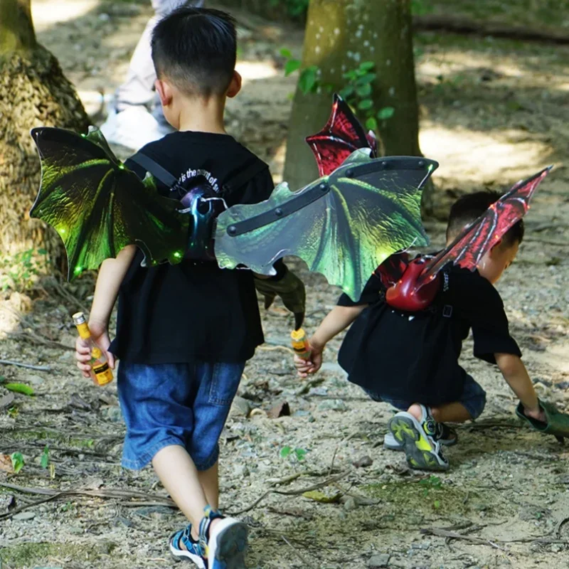 Elektrisch drakenvleugelspeelgoed voor jongens, dinosaurusvleugels voor kinderen met LED-licht en muziek, Halloween Dino-verkleedkostuums, dinosaurusspeelgoed