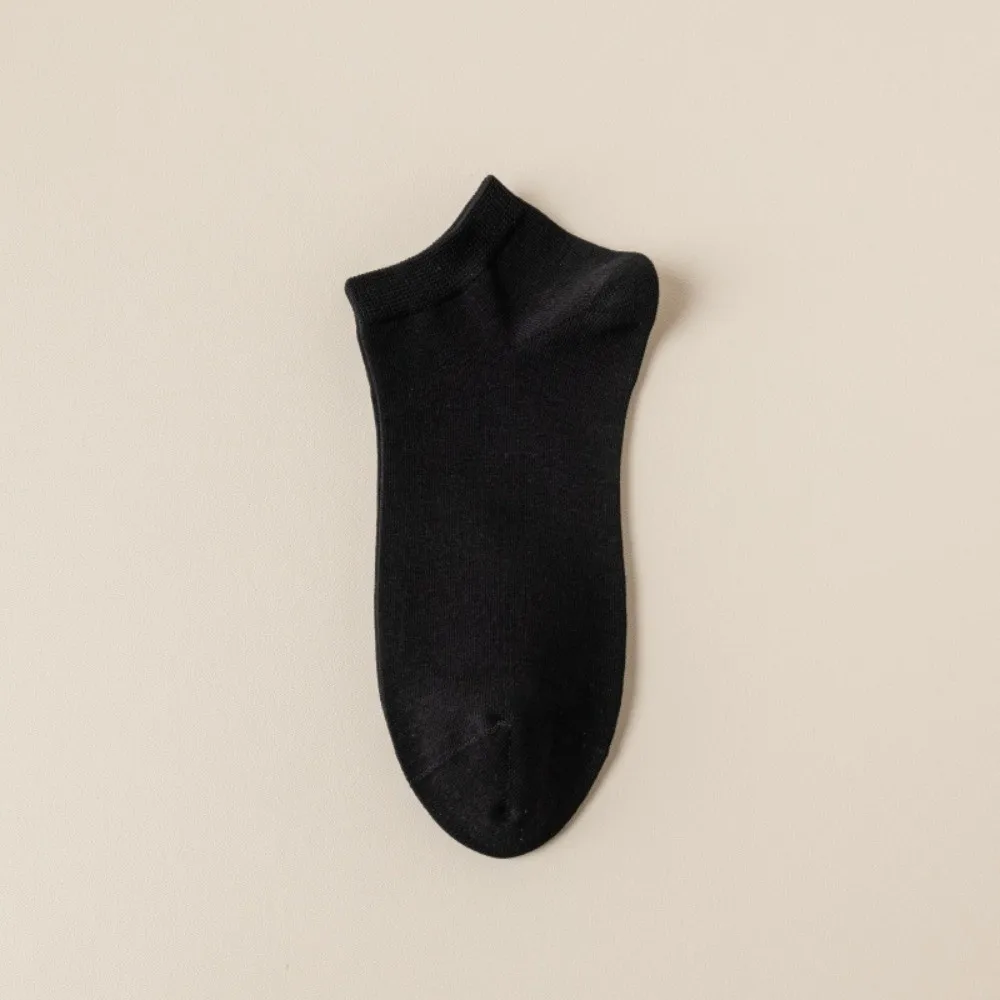 

Soft Solid Color Short Socks Breathable Thin Cotton Socks Lightweight Comfortable Boat Socks Men