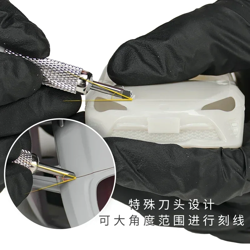 

HSIANG Model Tool 0.075-0.2mm Tungsten Steel Engrave Knife - Assembly Model Craft Cutting Tool for Detail Building Hobby DIY