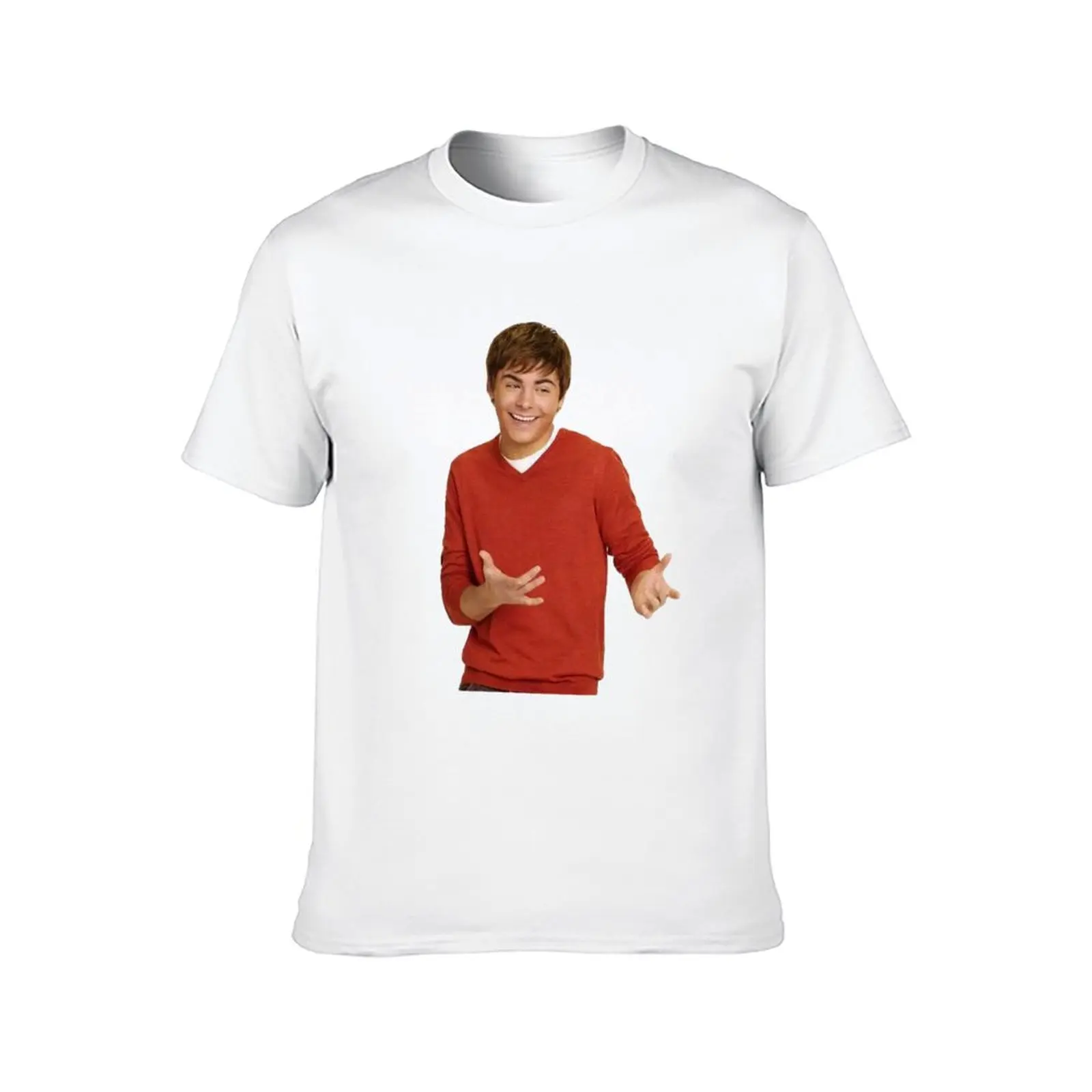 zac efron - troy bolton shrug meme - 3 T-Shirt man t shirt heavy cotton t shirt man cotton T-Shirt