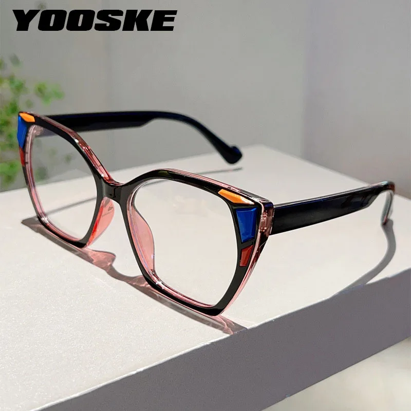 Classic Transparent Computer Glasses Frame Women Men Blue Light Blocking Glasses Optical Eyeglasses Transparent Lenses Female