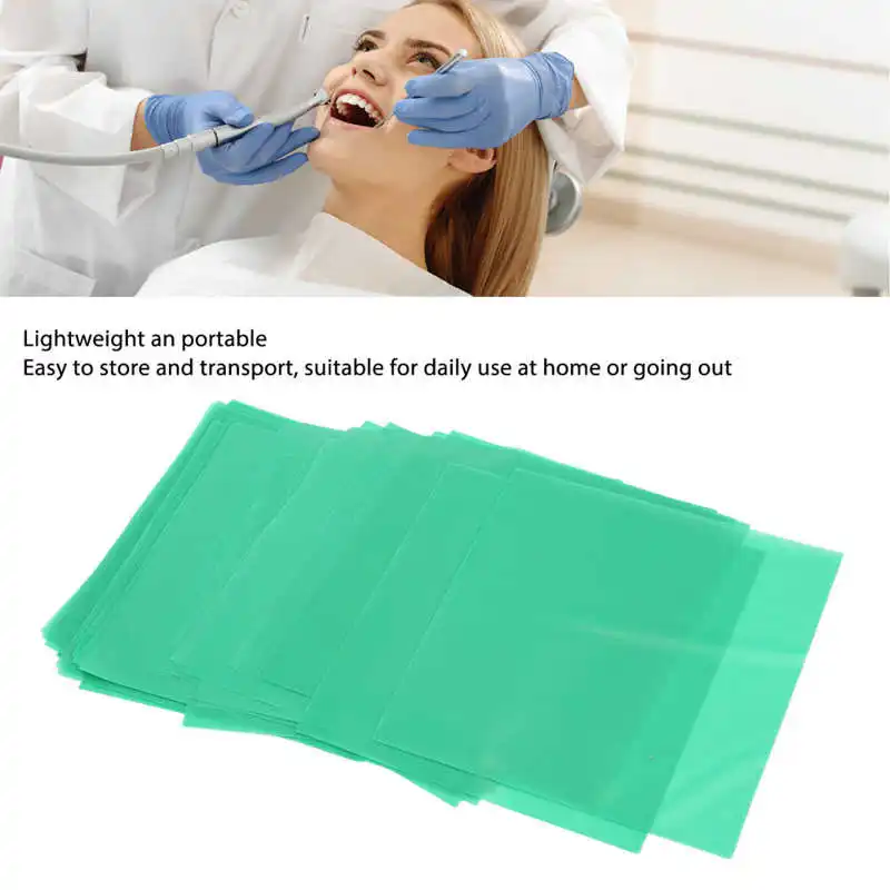 36pcs Approx152 x 152mm Portable Green Flexible Durable Dental Rubber Dam Tooth Fixation Repair Oral Hygienic Care Dental Tools