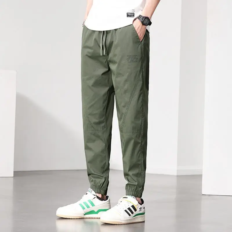 Mens Elastic Waist Drawstring Casual Jogger Pants With Pockets